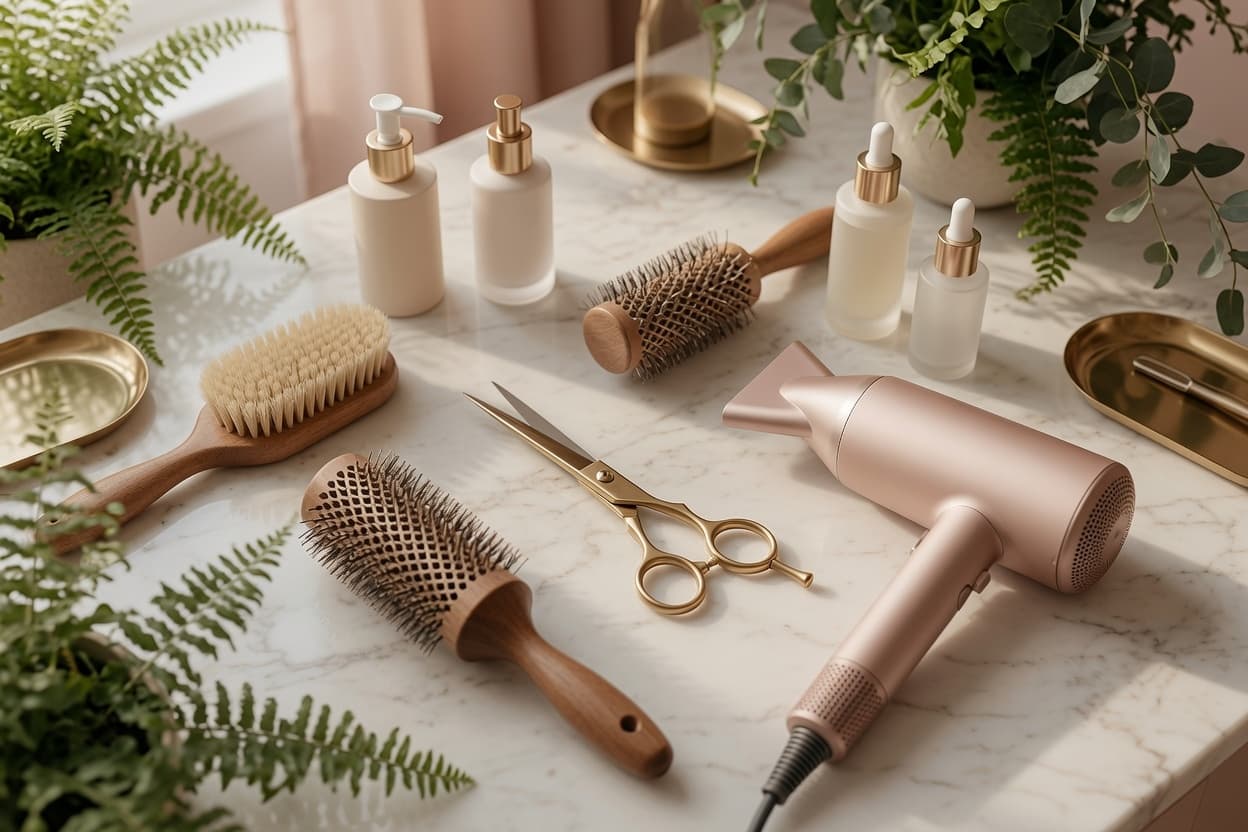 The brushes, scissors and treatments we trust — premium care, in your hands and ours.